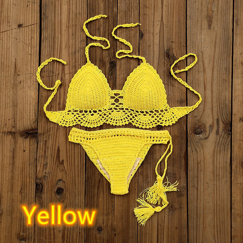 Bikini Océan Tissé Jaune | Zachoo