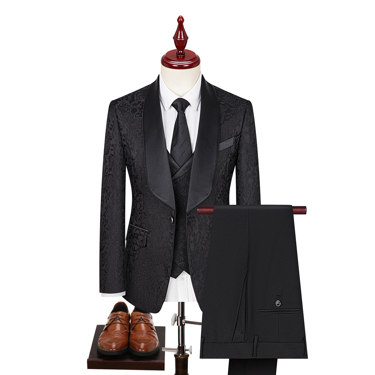 Costume Jacquard Aura Royale Noir | Zachoo
