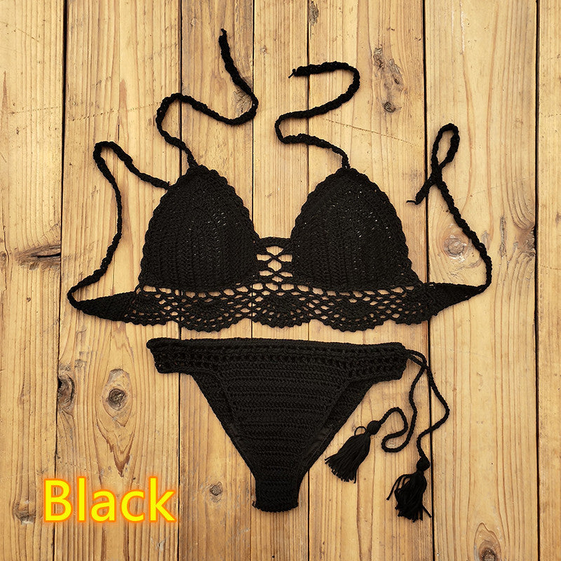 Bikini Océan Tissé Noir | Zachoo