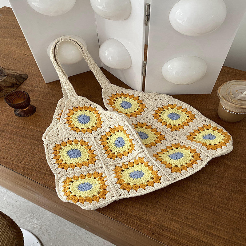 Sac Fleur et Crochet Fleurs jaunes | Zachoo