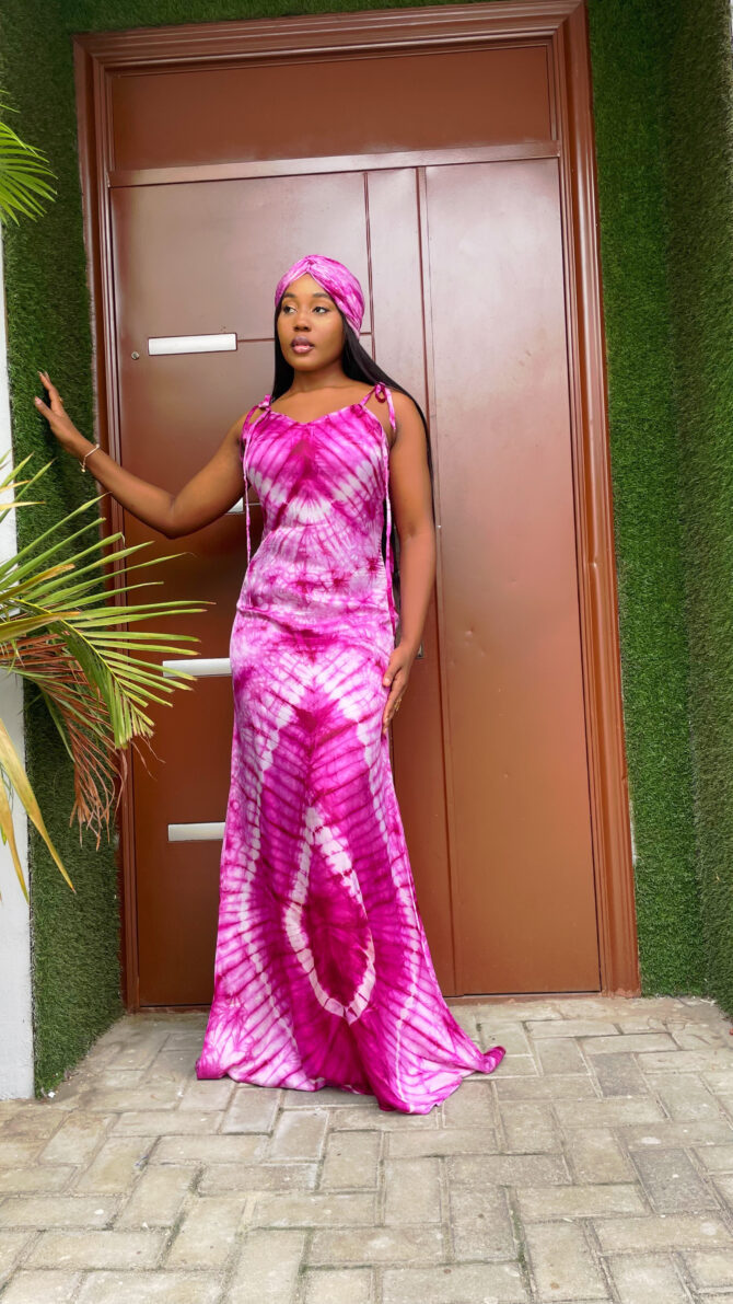 Robe longue tie-dye