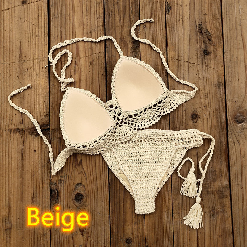 Bikini Océan Tissé Beige | Zachoo