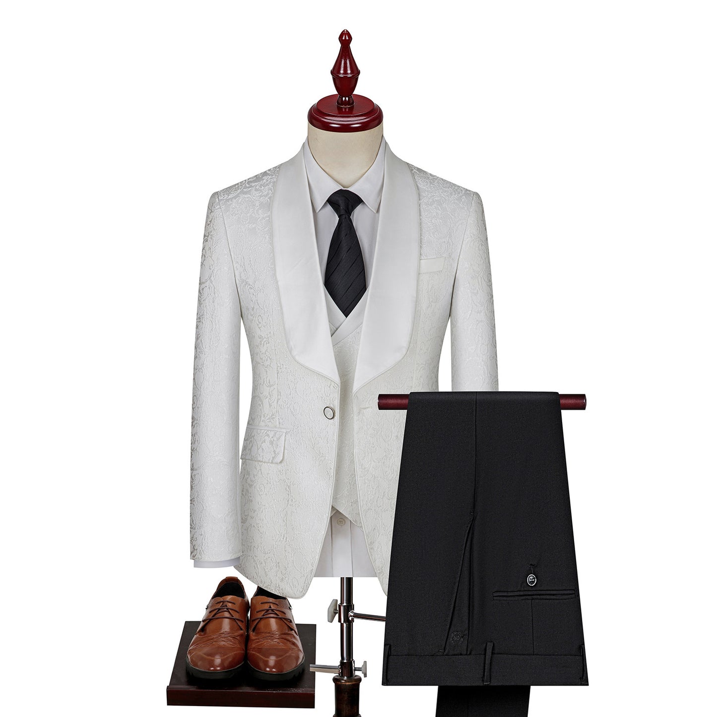 Costume Jacquard Aura Royale Blanc | Zachoo
