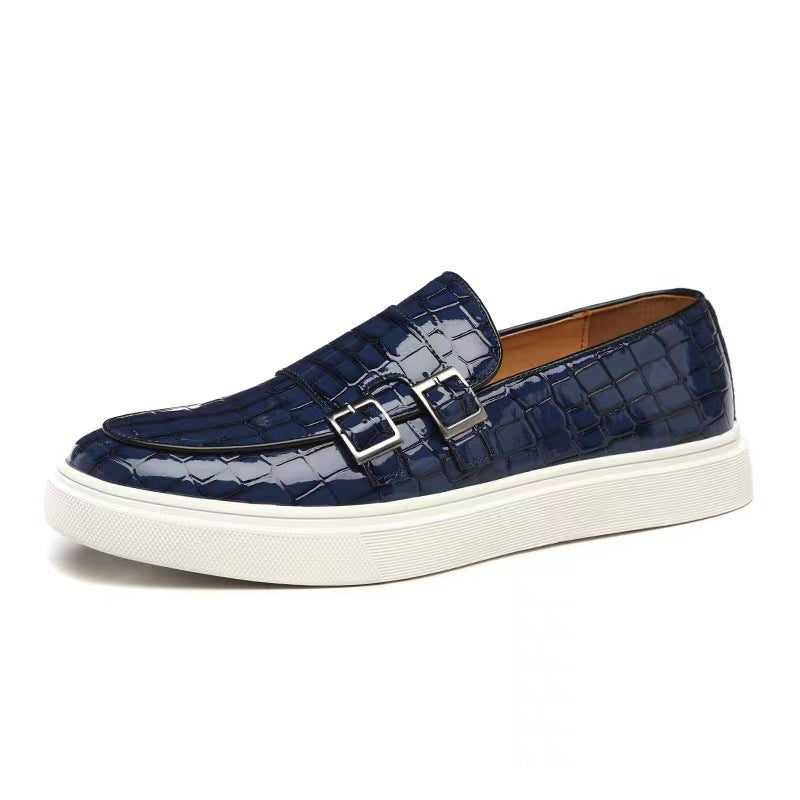 Mocassins à boucles motif crocodile