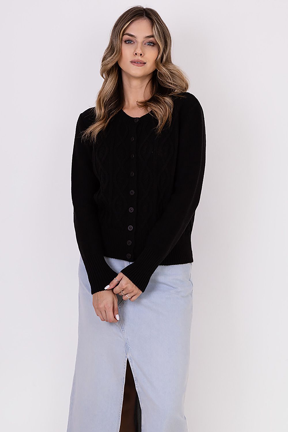 Cardigan Oravo Drapé noir | Zachoo