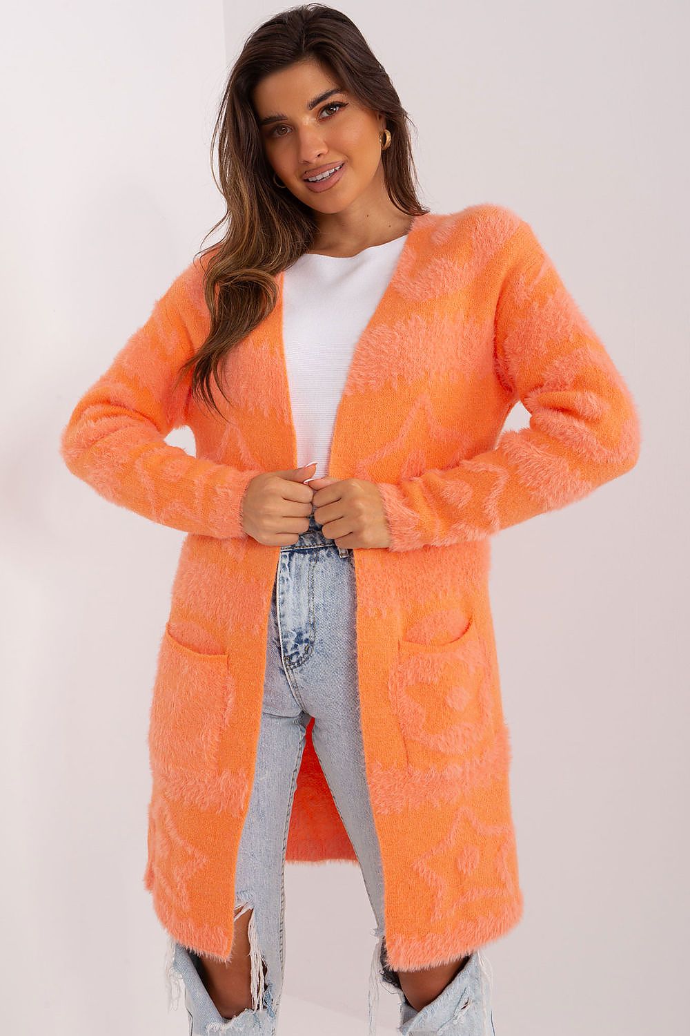 Cardigan FlowNest orange universelle | Zachoo