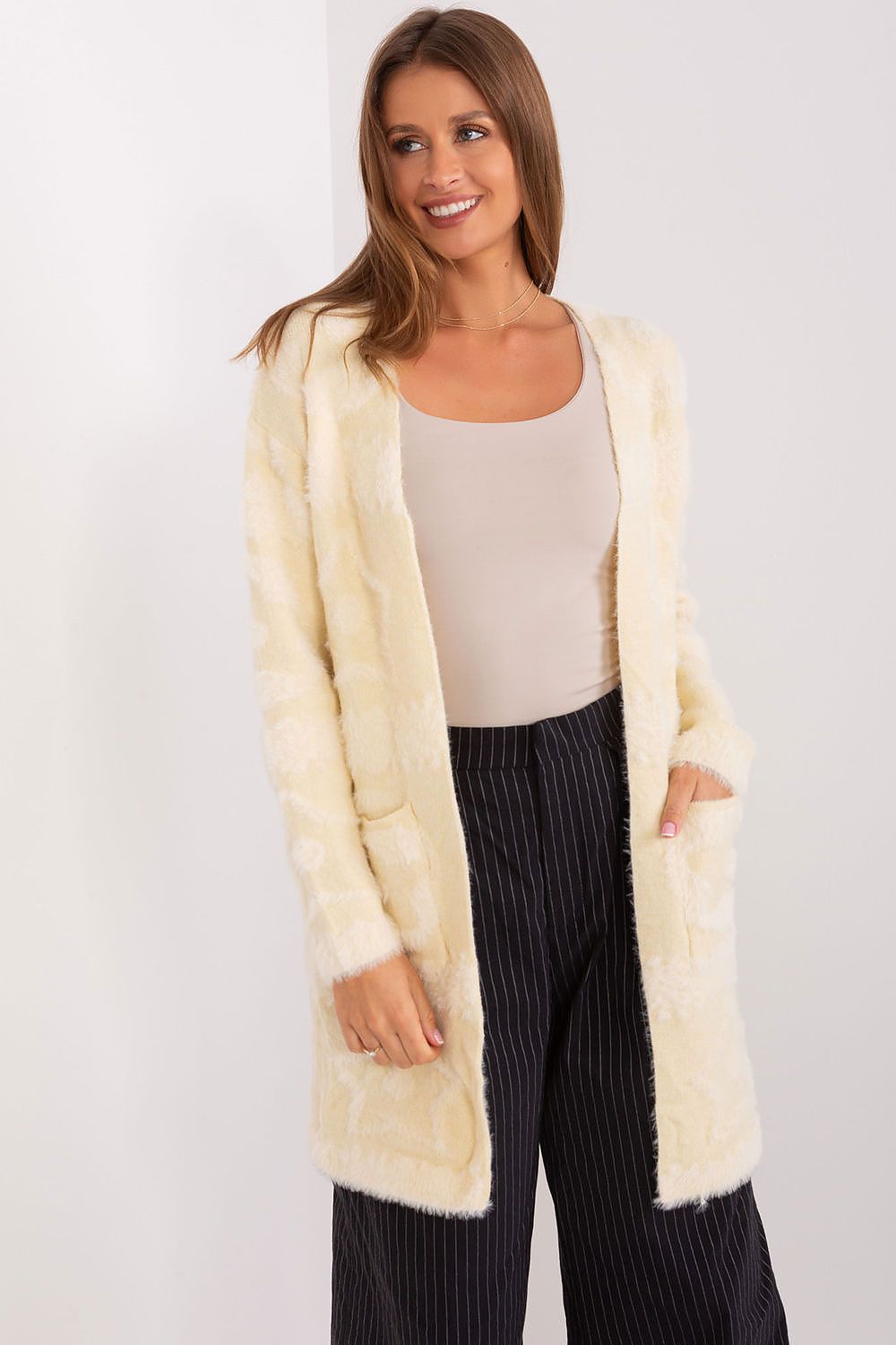 Cardigan FlowNest beige 2 universelle | Zachoo