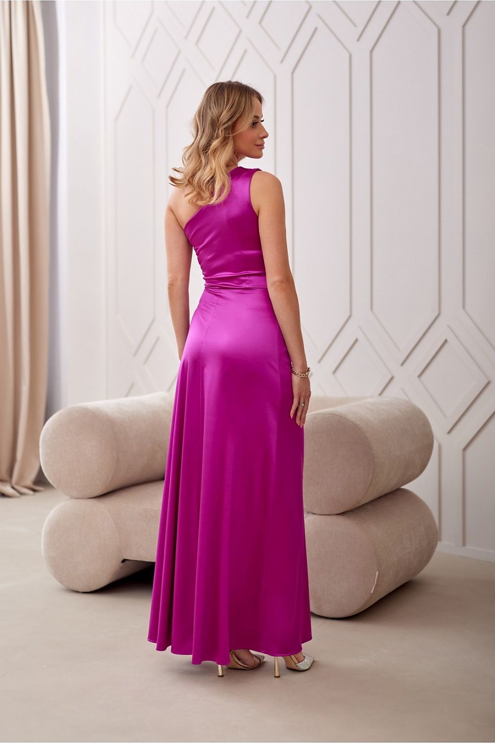 Robe longue satinée Inezava | Zachoo
