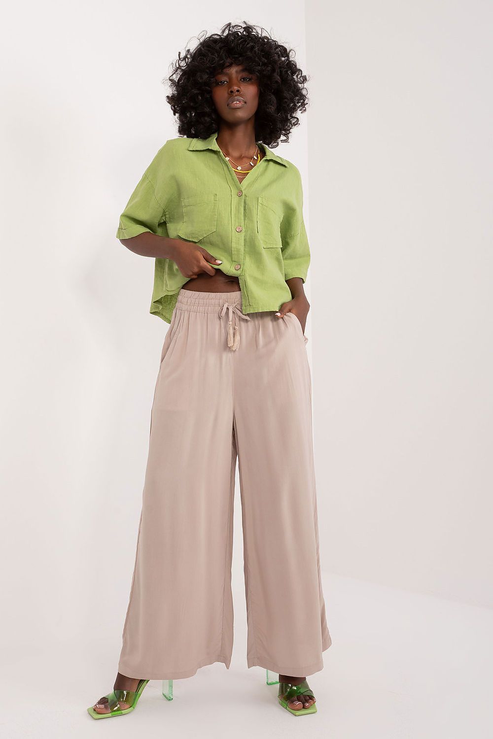Pantalon femme FlowPantalon beige | Zachoo