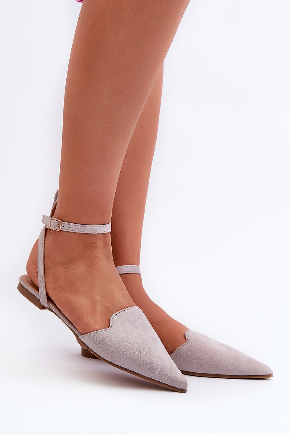 Ballerines élégantes en éco-suède avec bout pointu pour un look raffiné
