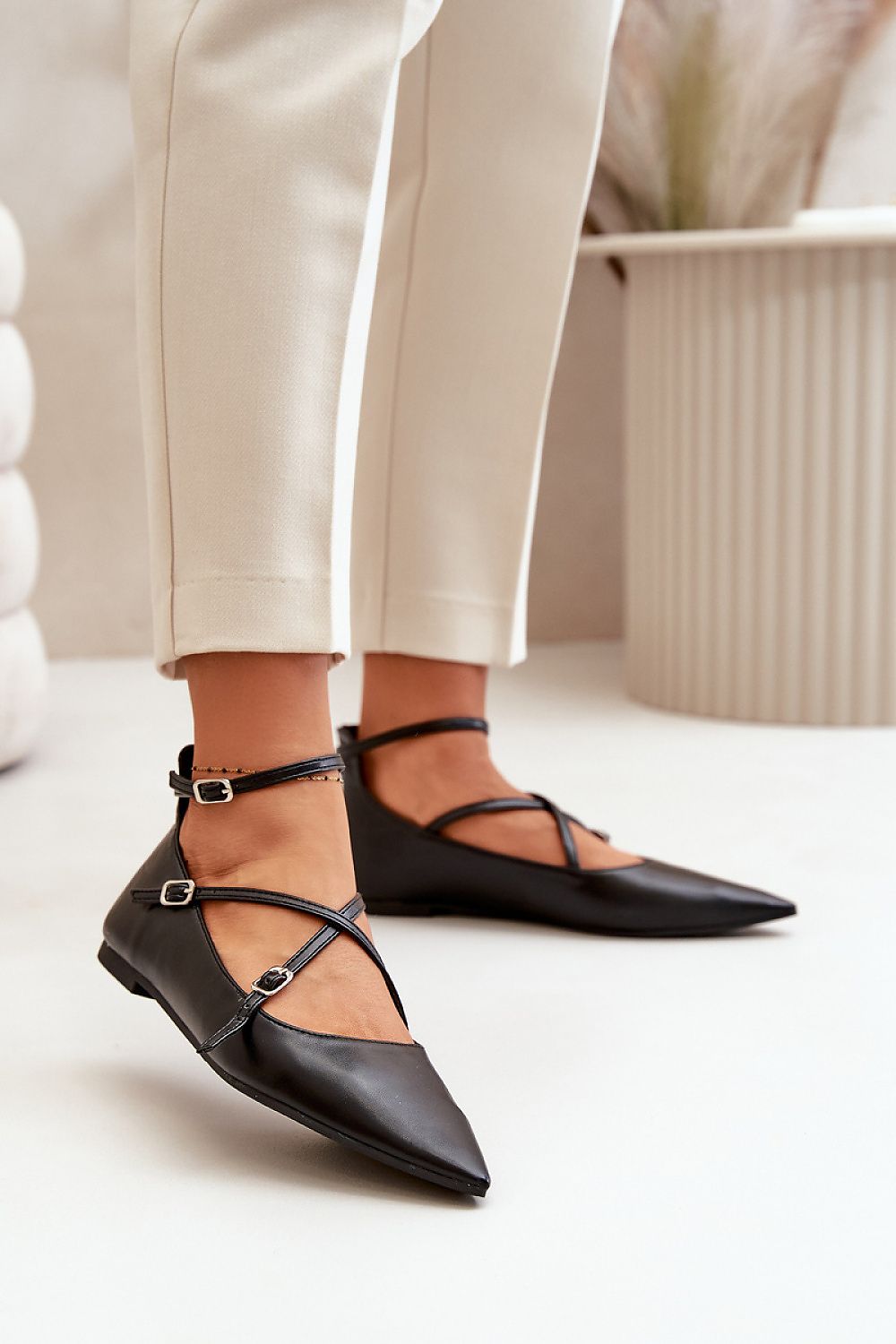 Ballerines élégantes avec sangle réglable pour un ajustement parfait