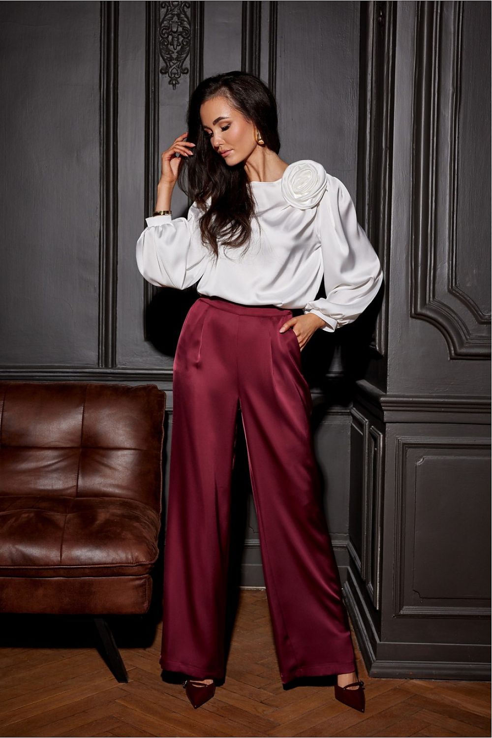 Pantalon Elmaya rouge 2 | Zachoo