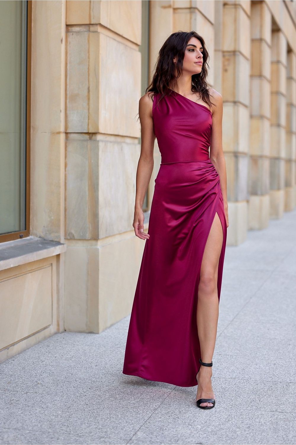 Robe longue satinée Inezava | Zachoo