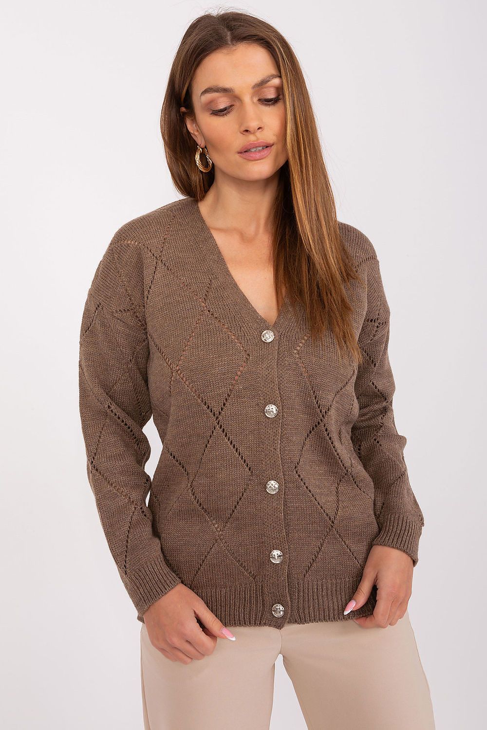 Cardigan Calora Murmure brun universelle | Zachoo