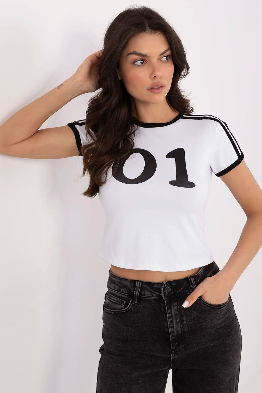 T-shirt Numéris court noir universelle | Zachoo
