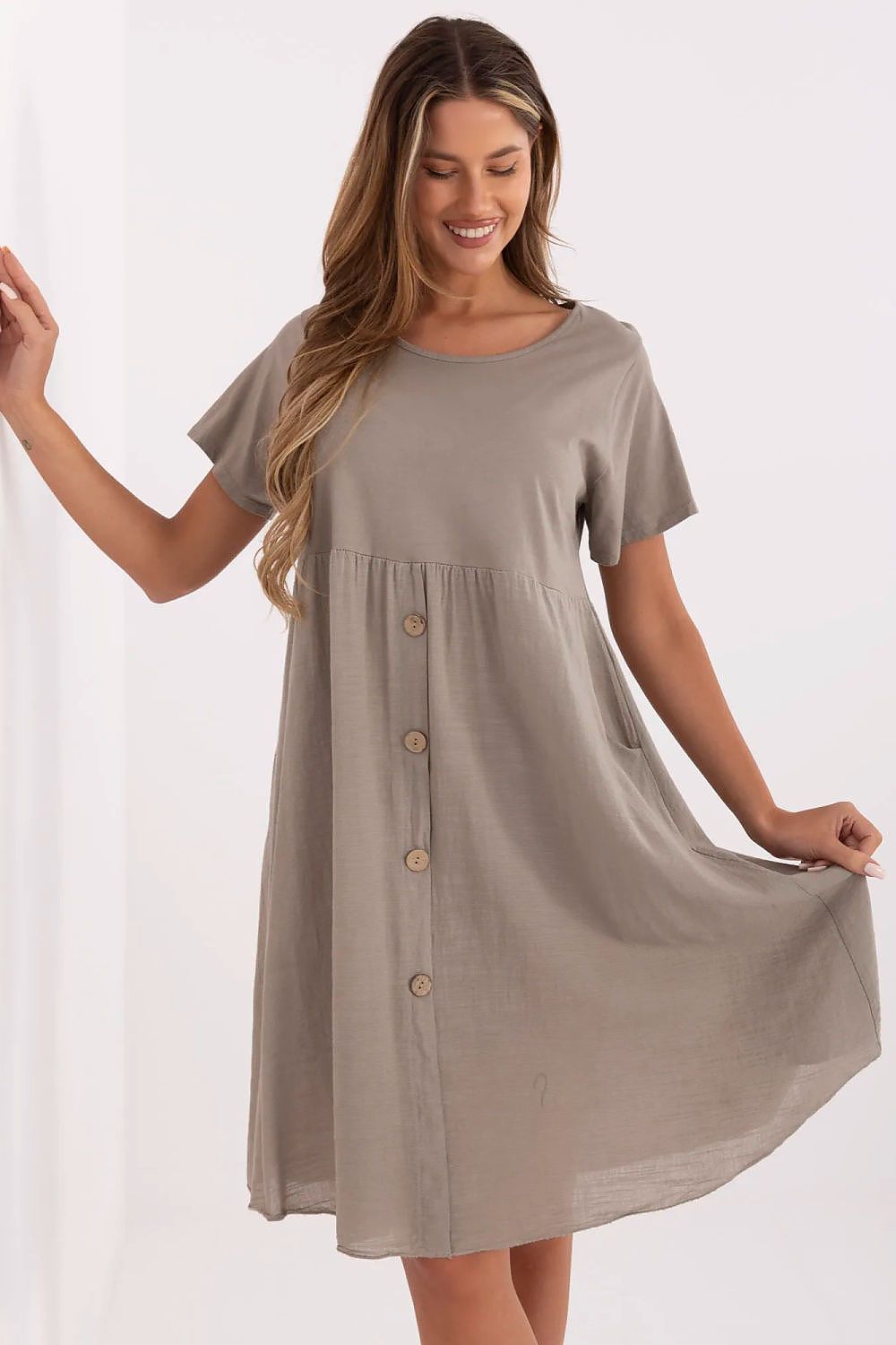 Robe Virelda beige 2 universelle | Zachoo