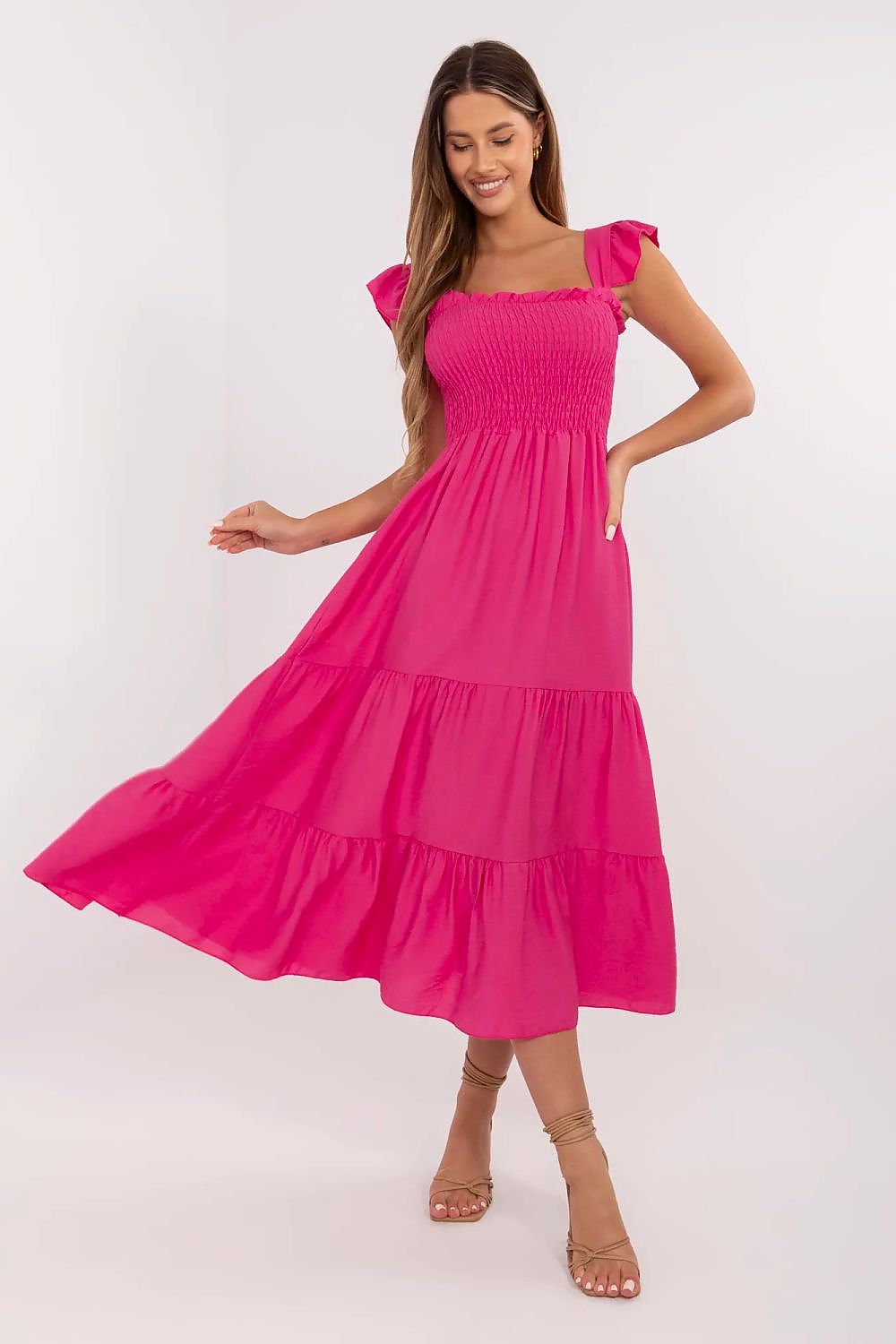 Robe d’été évasée Elenya rosé universelle | Zachoo