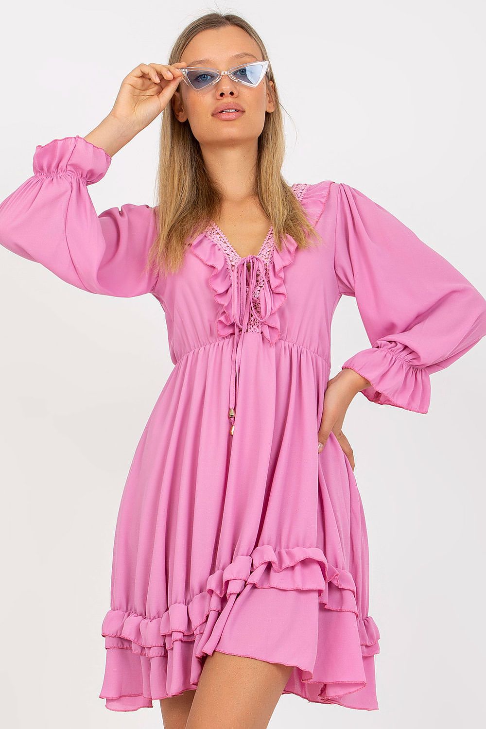 Robe de jour Frisson Brodé rosé universelle | Zachoo