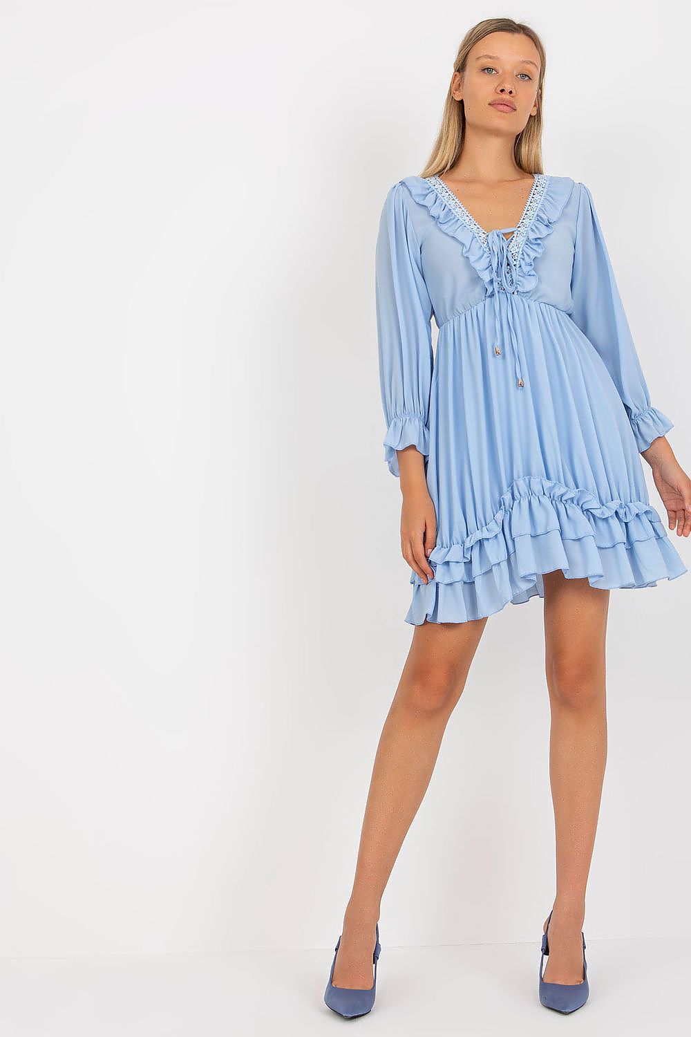 Robe de jour Frisson Brodé bleu universelle | Zachoo