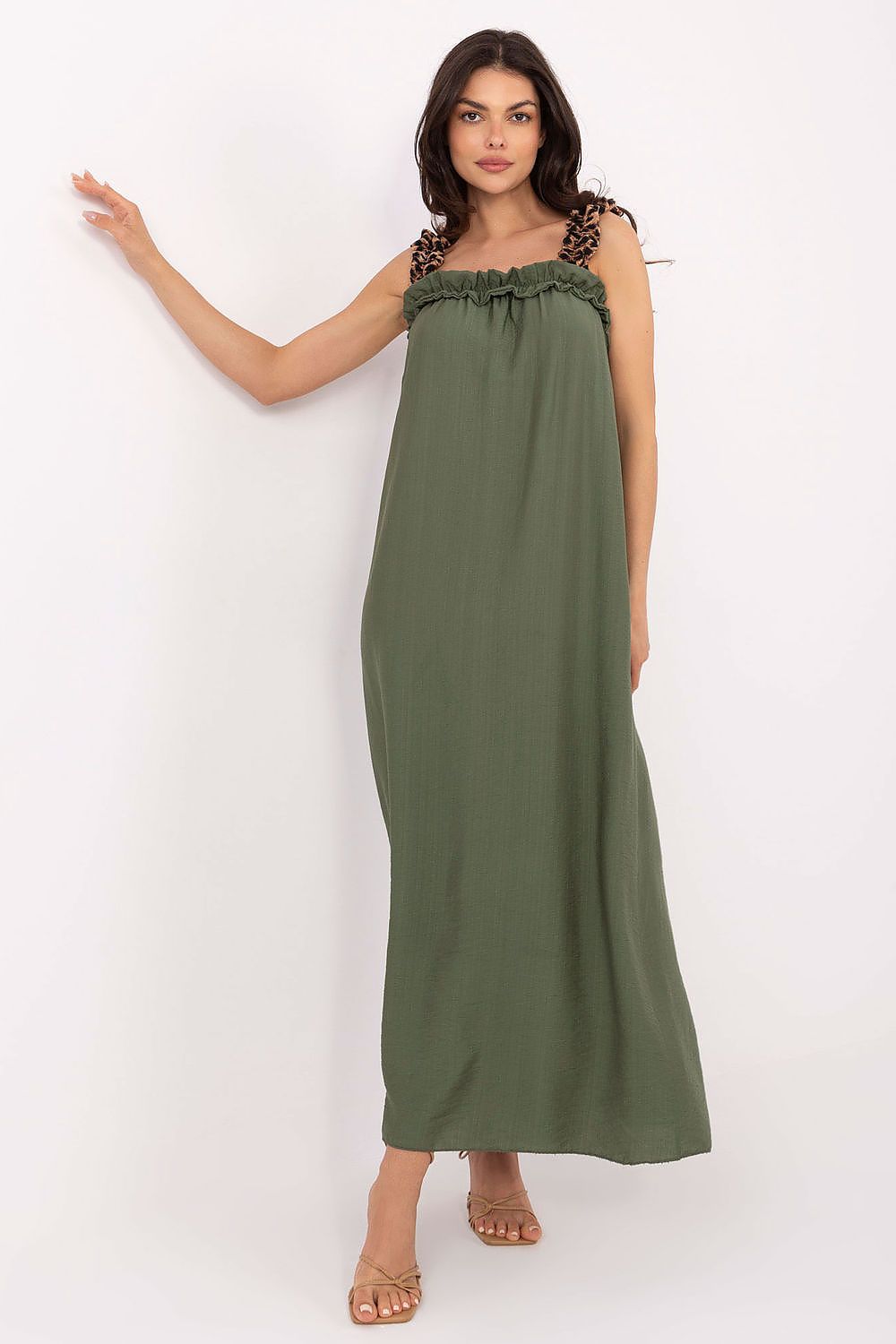 Robe de jour Solenya maxi vert universelle | Zachoo