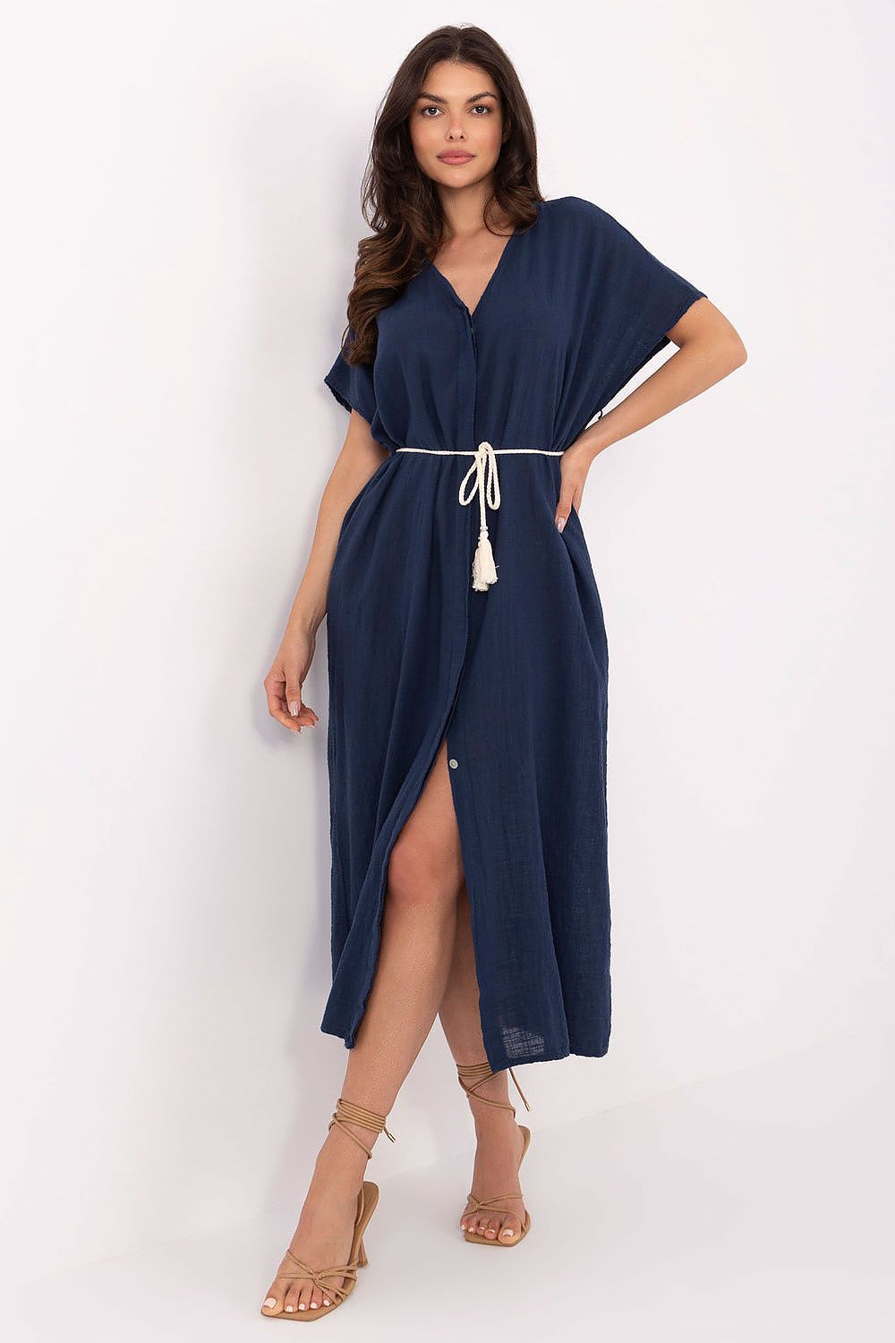 Robe de jour Éveil Naturel bleu marine | Zachoo