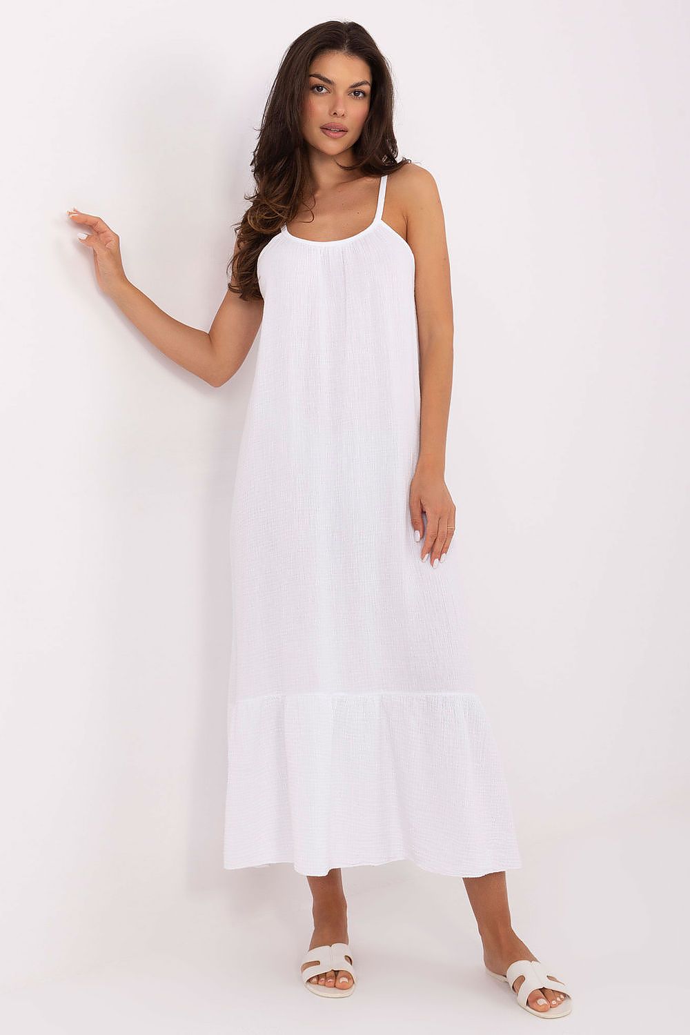 Robe de jour Lirava midi blanc universelle | Zachoo