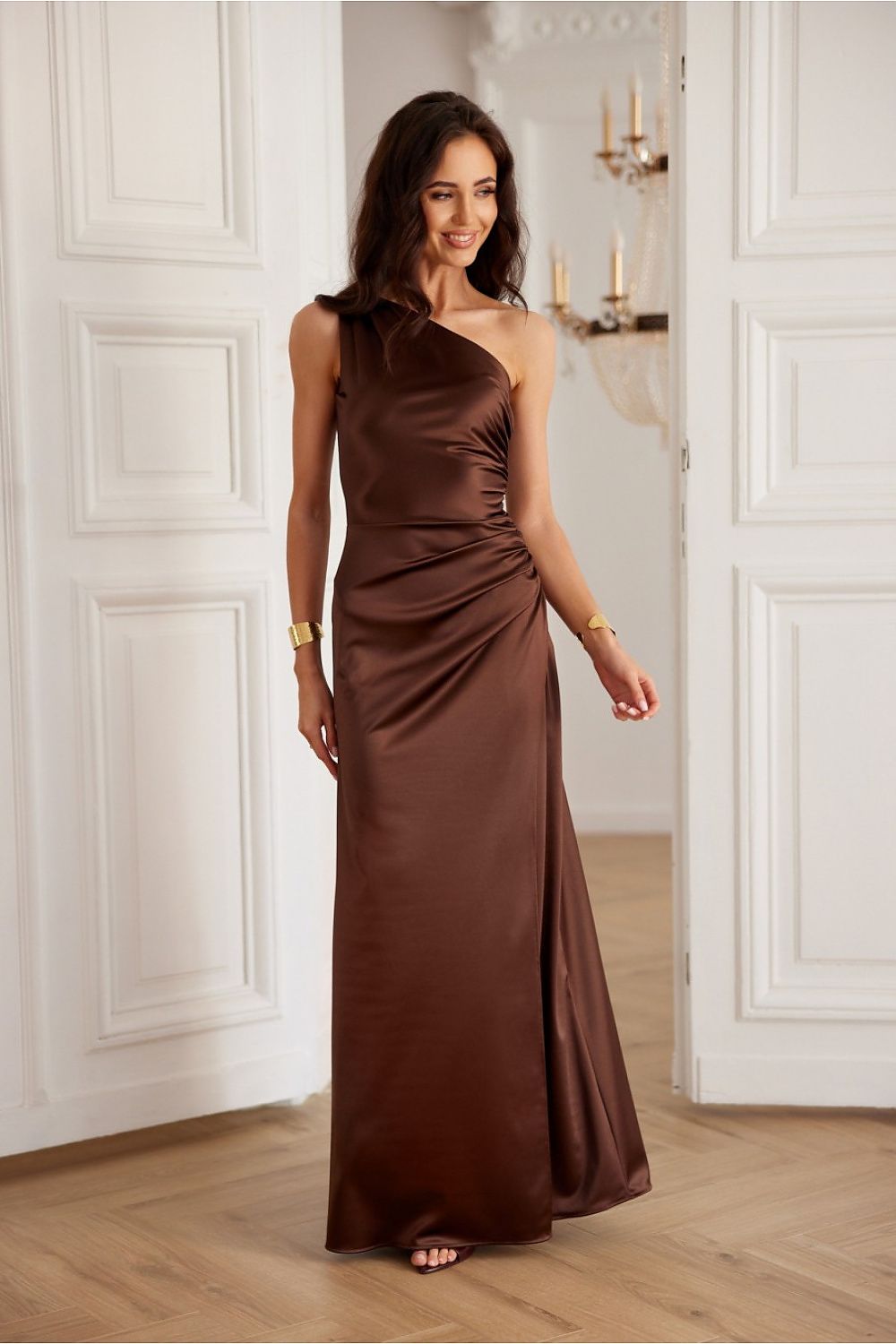 Robe longue satinée Inezava | Zachoo