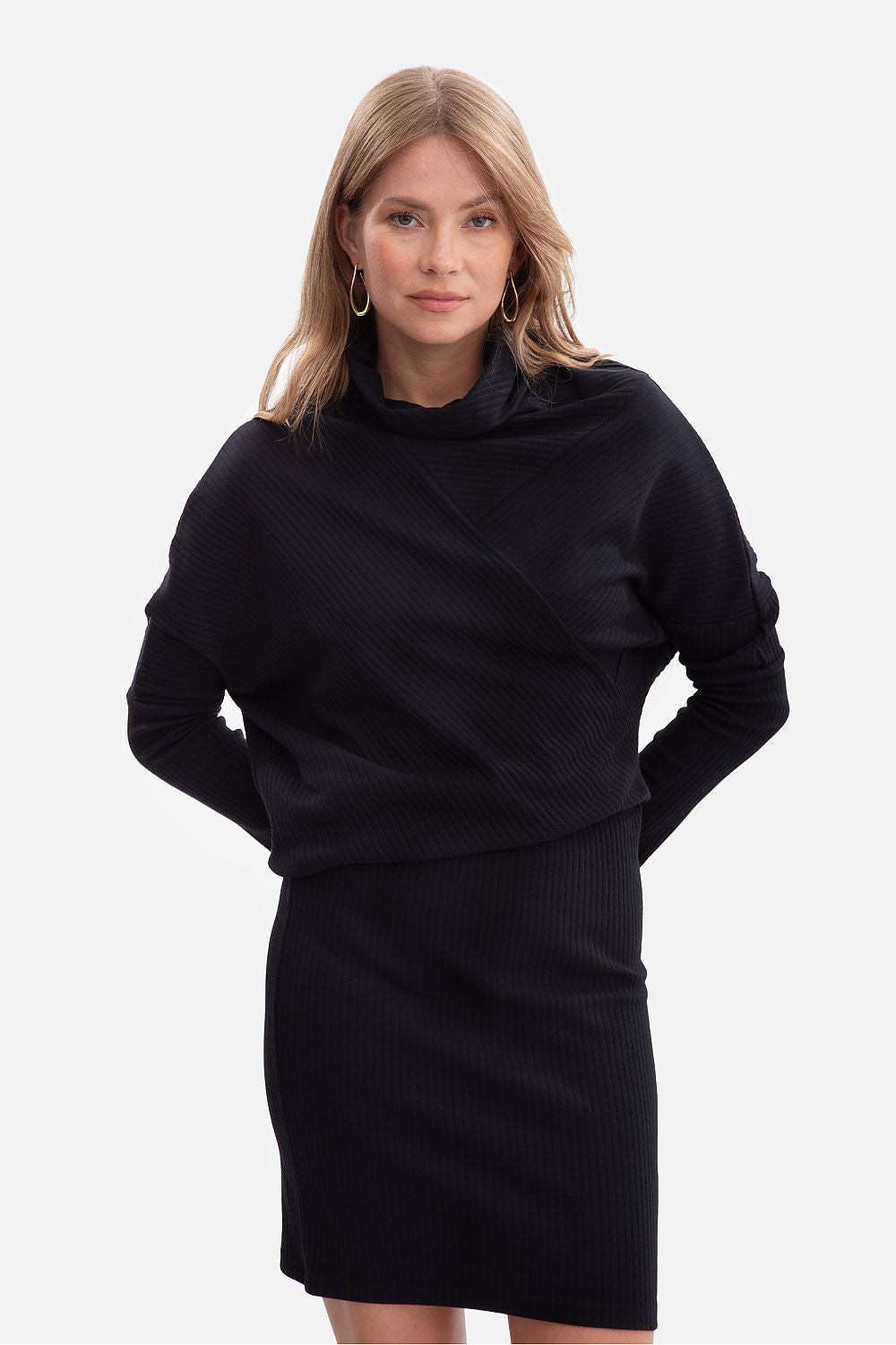 Robe de jour en coton - Calvessa noir | Zachoo