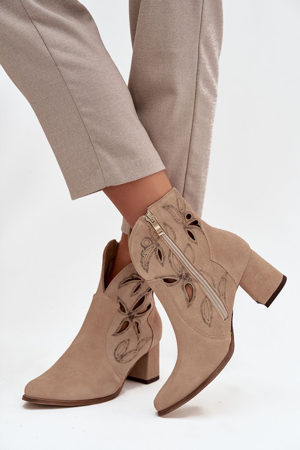 Bottes femme en cuir naturel – Ajouria | Zachoo
