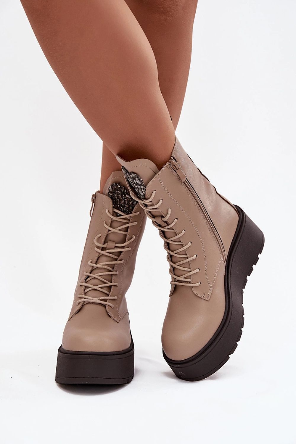 Bottines femme en cuir naturel – Jezzalya | Zachoo