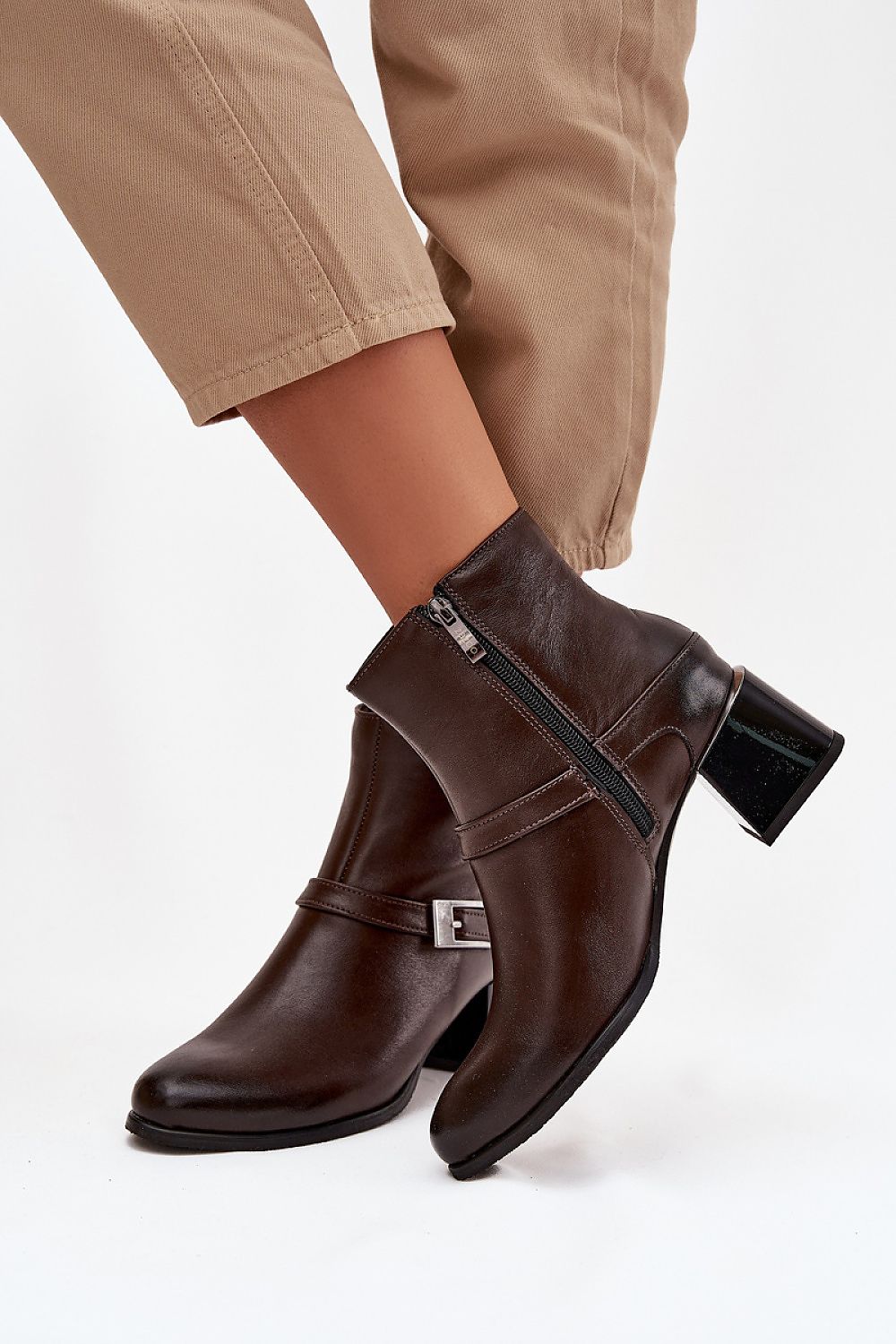 Bottines femme en cuir naturel – Beltoria | Zachoo