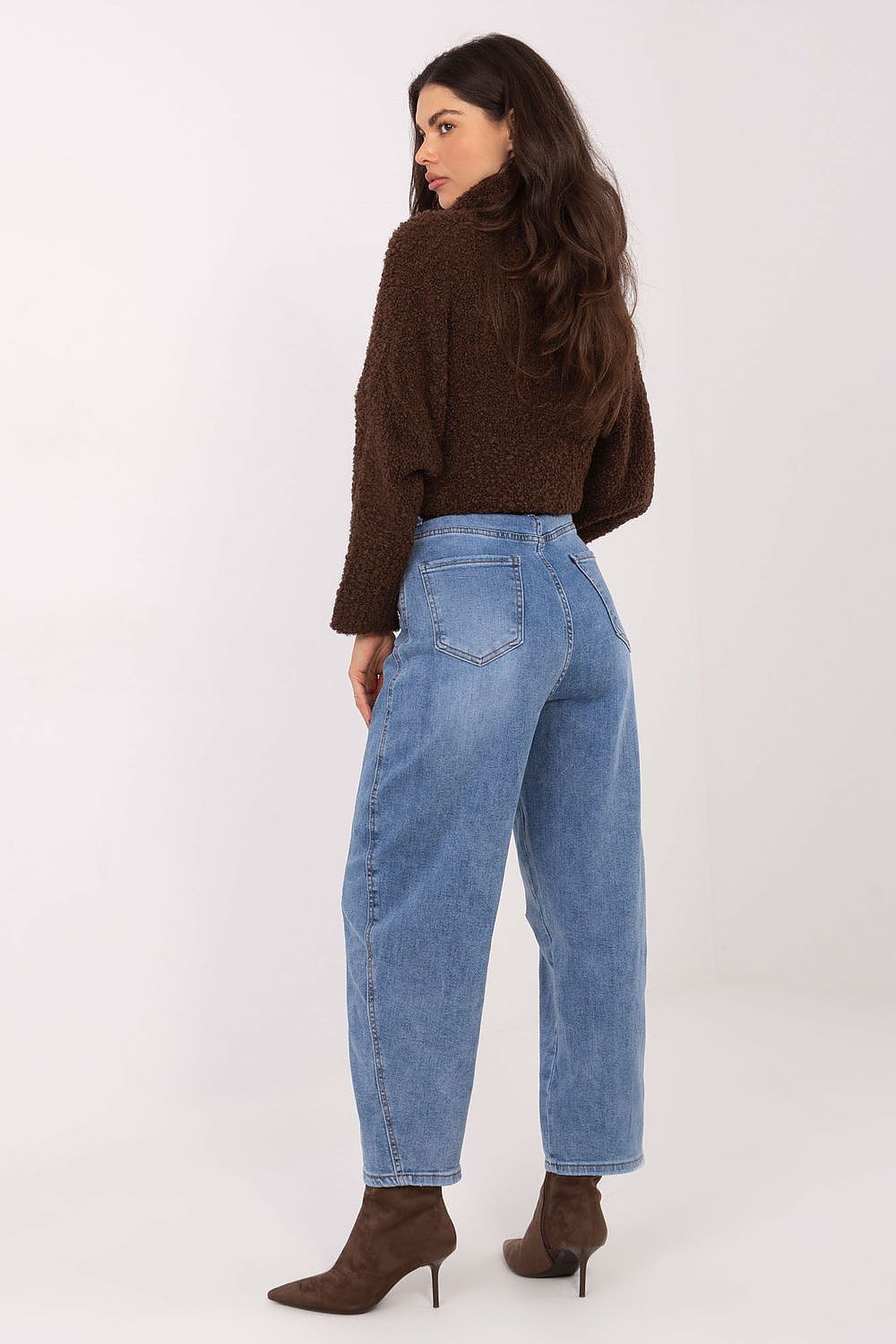 Jeans femme coupe ballon en coton – Avelina | Zachoo