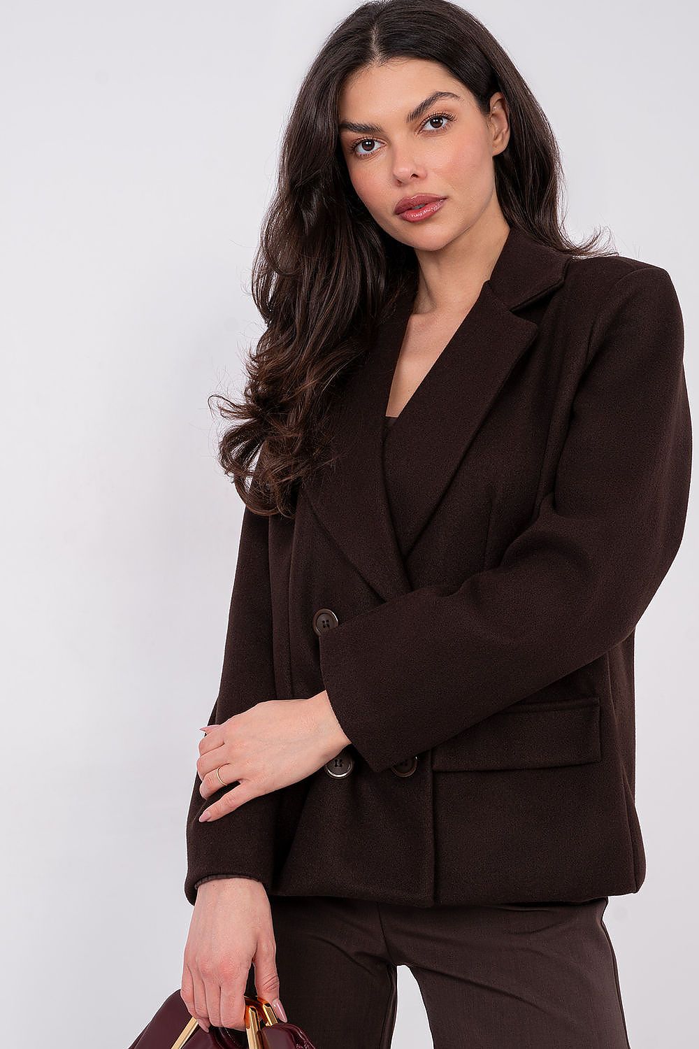 Manteau femme élégant avec revers – Elvoria | Zachoo