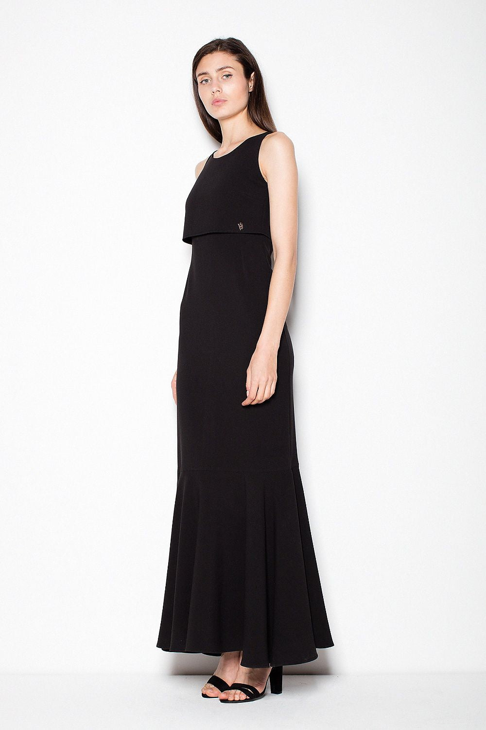 Robe longue Auralys Évasée noir | Zachoo