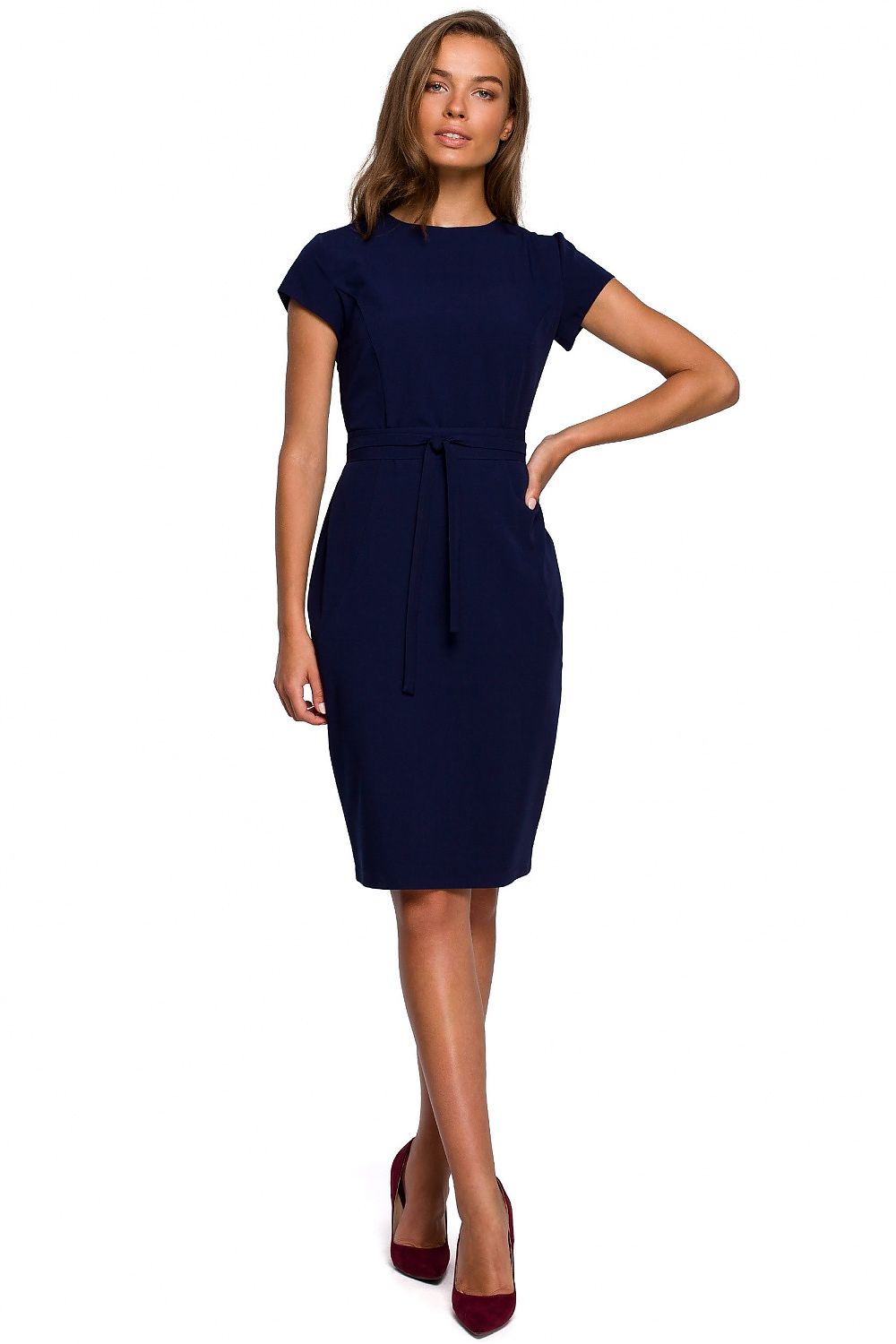 Robe de jour Point de Fuite bleu marine | Zachoo