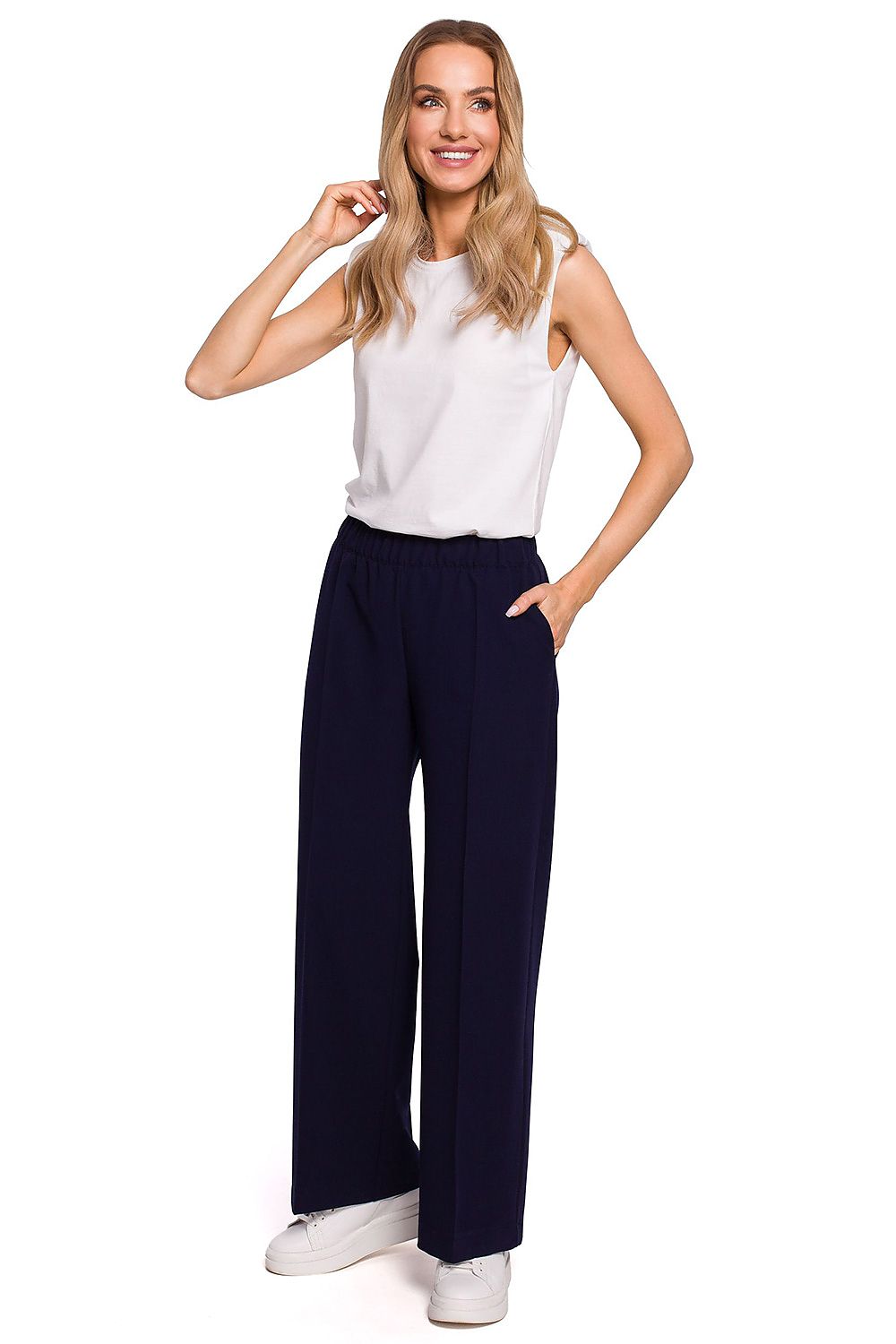 Pantalon de jour Nalmira bleu marine | Zachoo