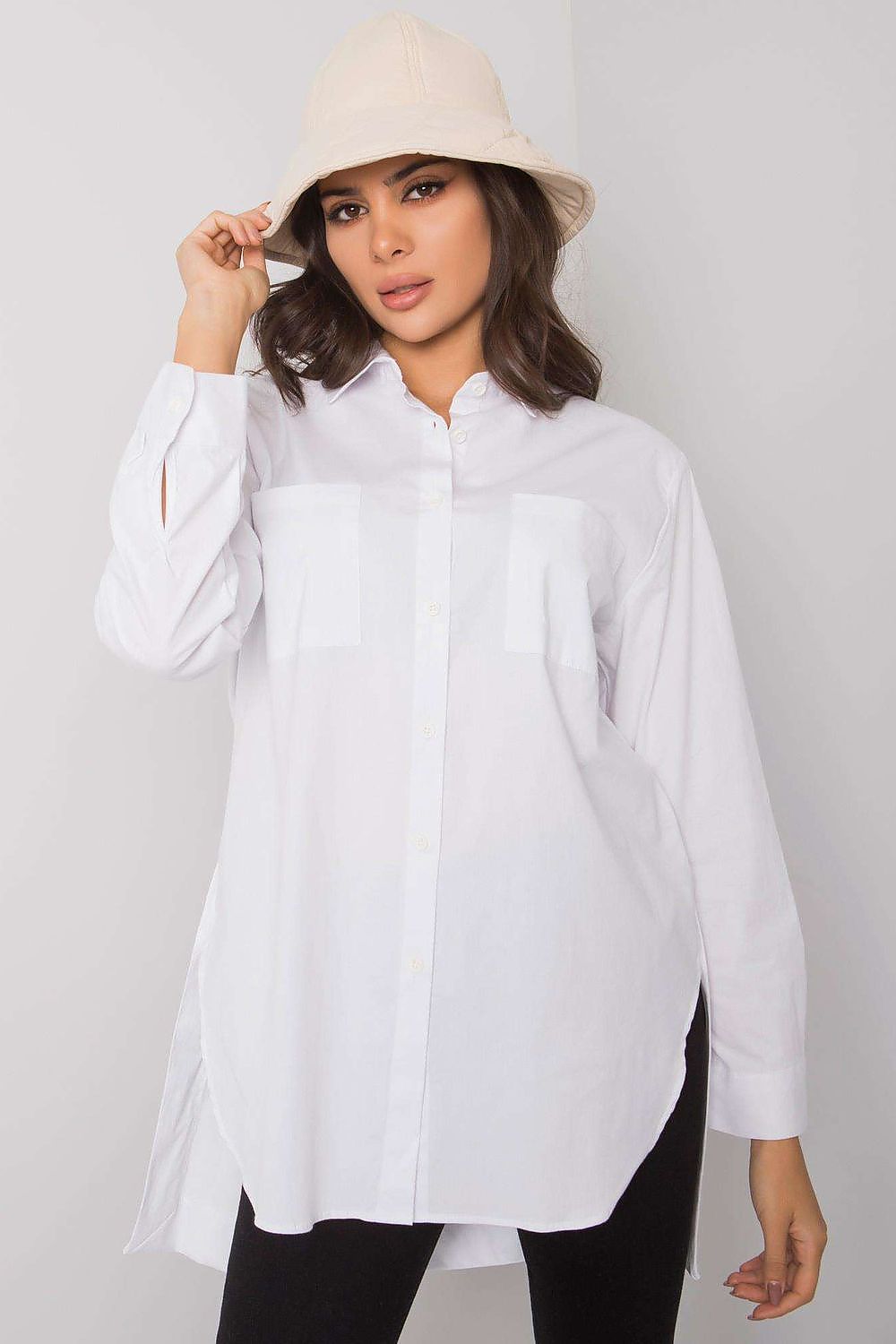 Chemise longue Melora fluide blanc universelle | Zachoo
