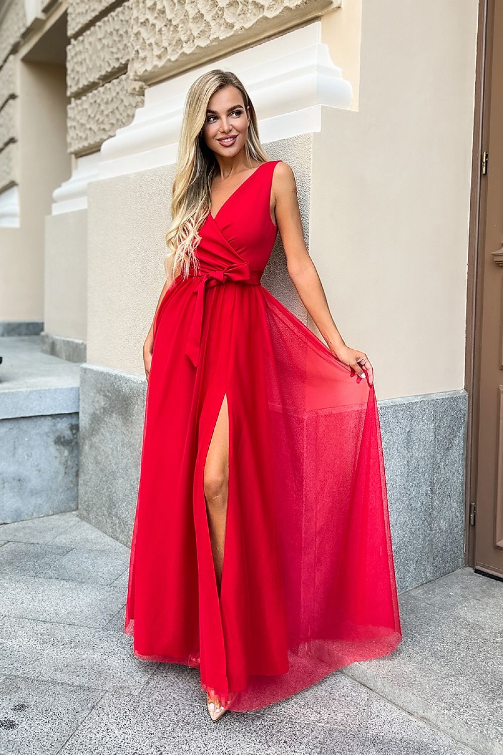 Robe de soirée Noravia rouge | Zachoo
