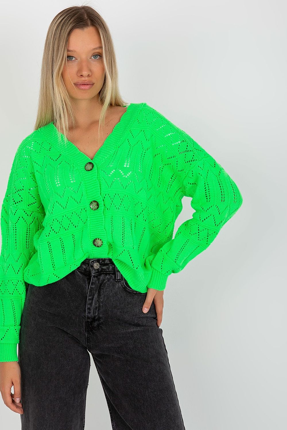 Cardigan Harmonie Tissée vert universelle | Zachoo