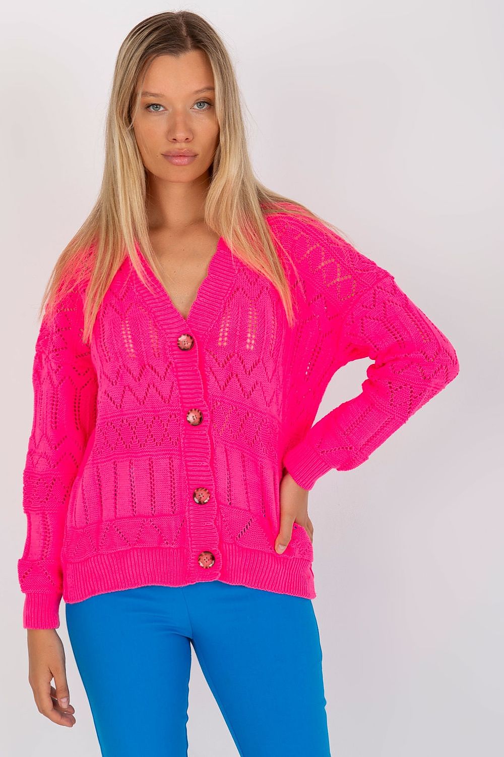 Cardigan Harmonie Tissée rosé universelle | Zachoo