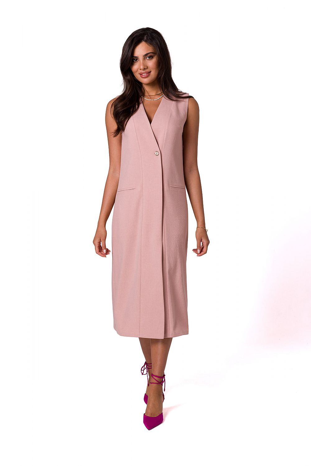 Robe de jour Novyssa Boutonnée rosé | Zachoo