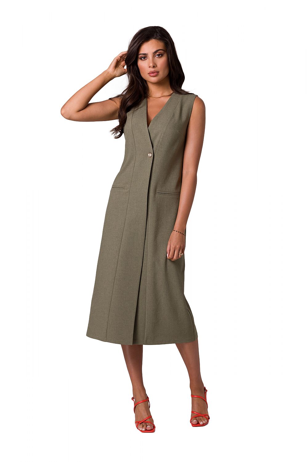 Robe de jour Novyssa Boutonnée vert | Zachoo