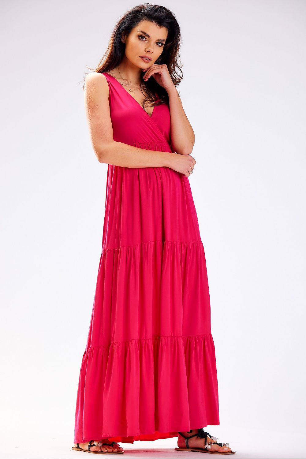 Robe de jour Aeloria ample en viscose rosé | Zachoo