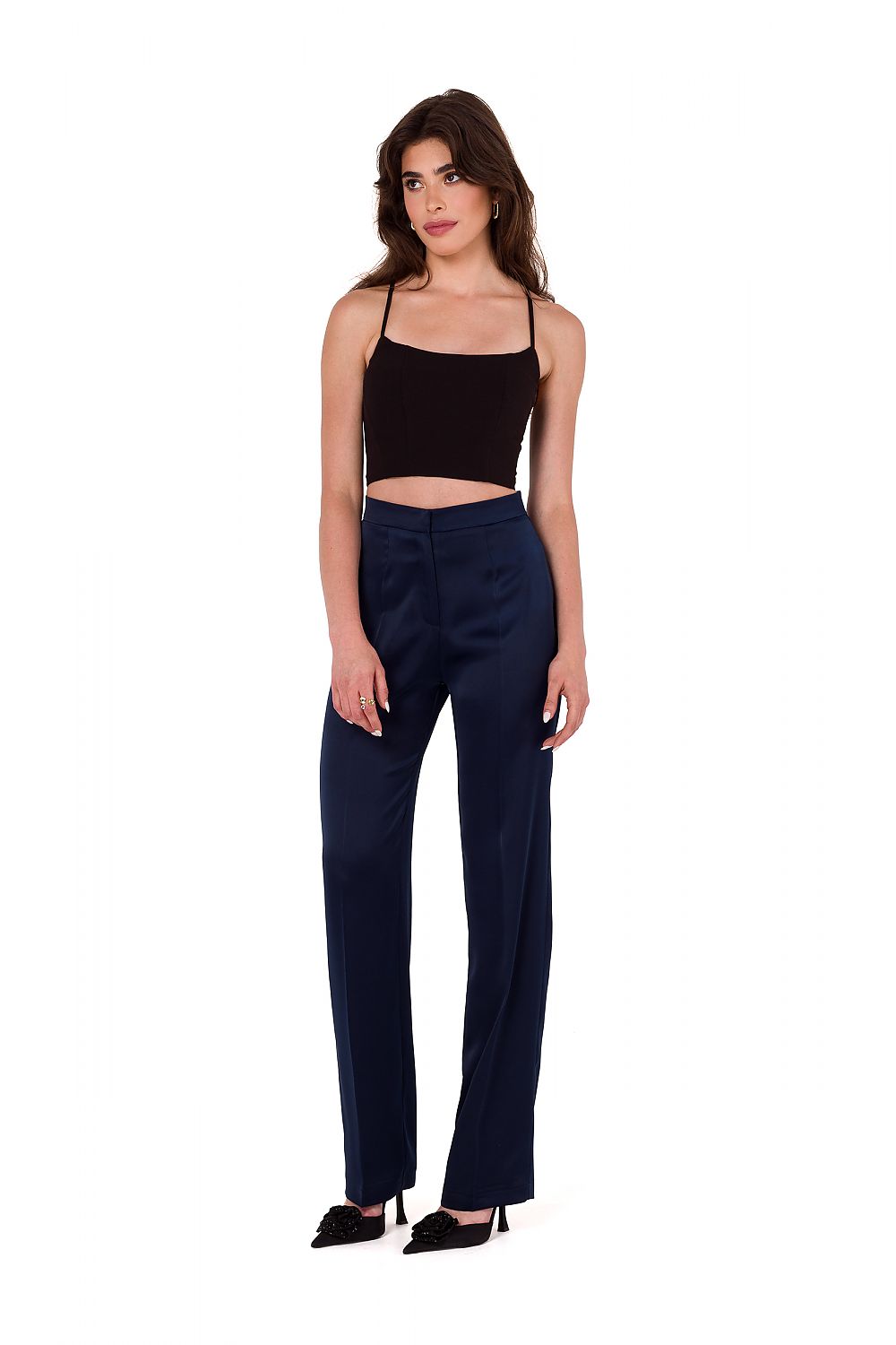 Pantalon femme Parizane Flottant bleu marine | Zachoo