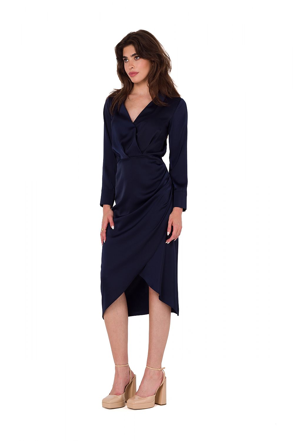 Robe de cocktail Velours Serein bleu marine | Zachoo