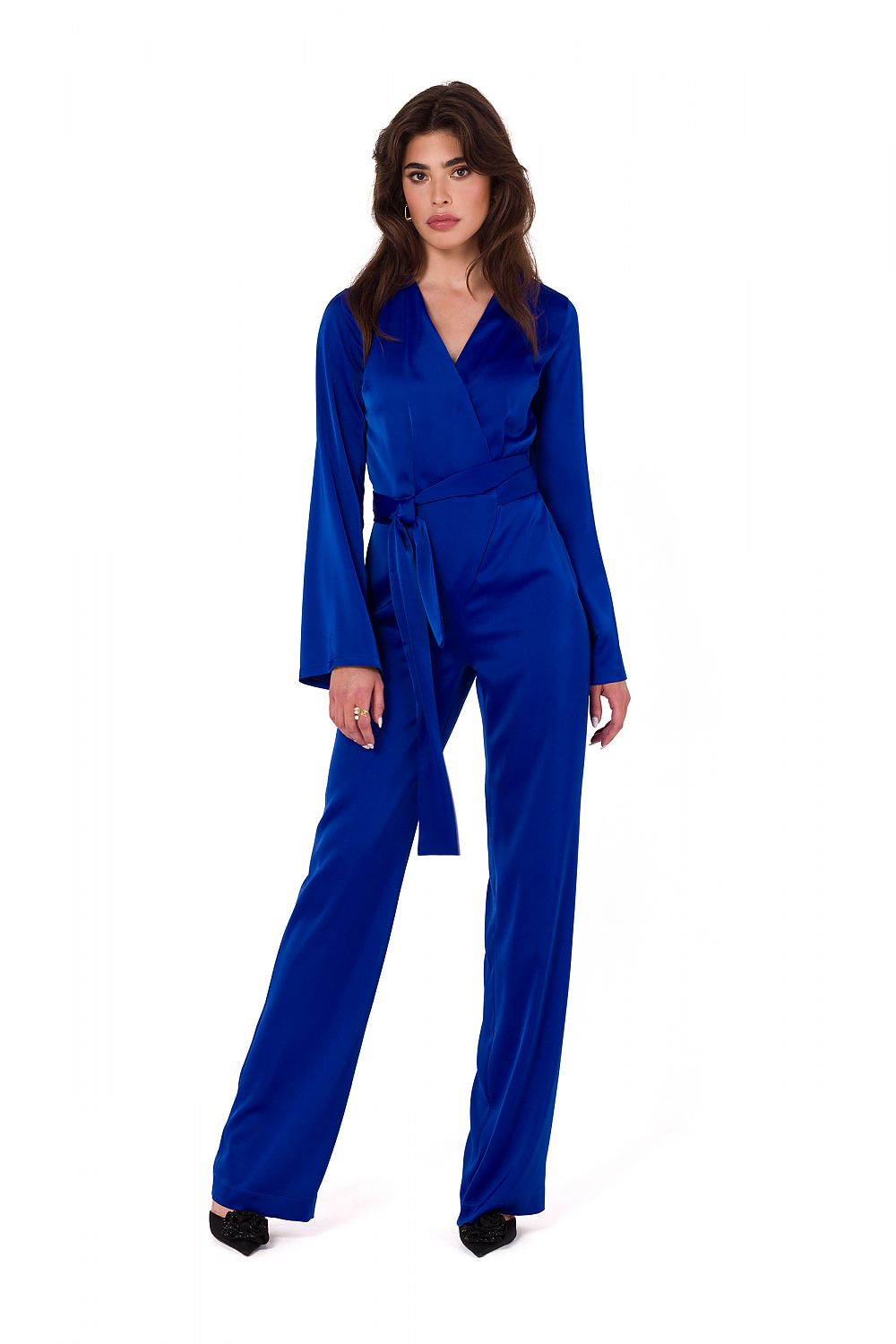 Combinaison fluide satinée LUNAïa bleu | Zachoo