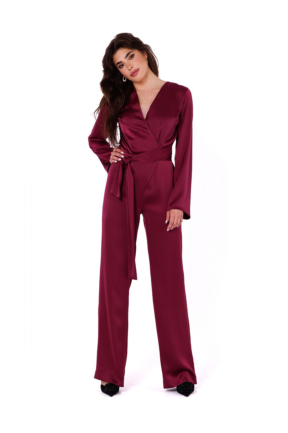Combinaison fluide satinée LUNAïa rouge | Zachoo