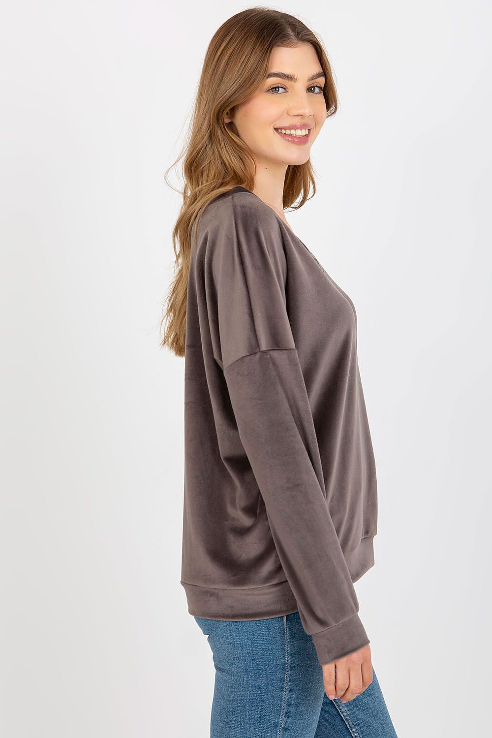 Sweatshirt femme velours - Solena | Zachoo