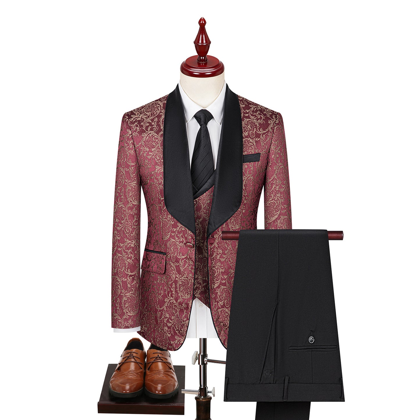 Costume Jacquard Aura Royale Rouge | Zachoo