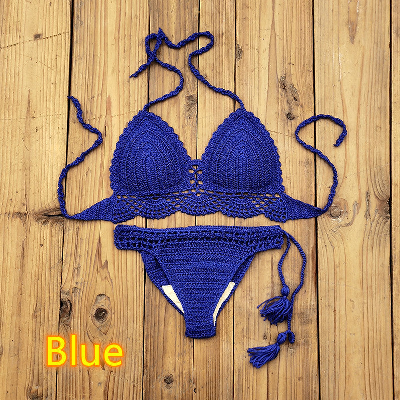 Bikini Océan Tissé Bleu | Zachoo